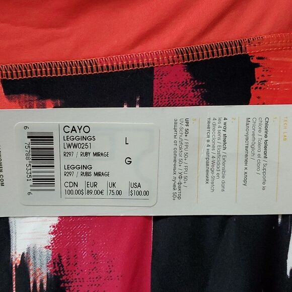 Lole Women's Cayo Ruby Mirage Leggings, Size Large,  NWT - Picture 5 of 9